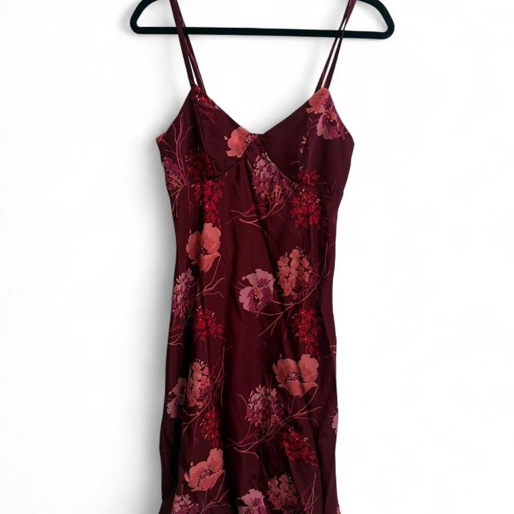 Express Women's Burgundy and Purple Dress